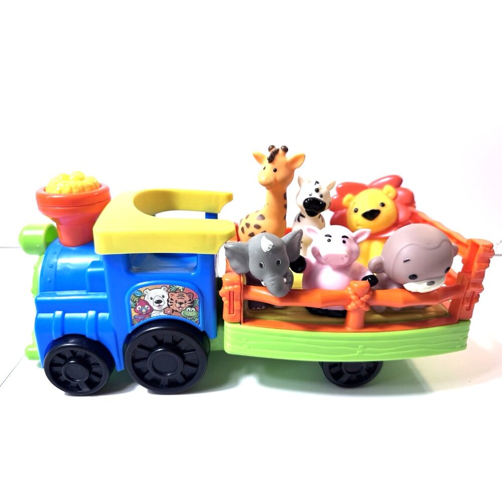 Fisher Price Little People Choo Choo Zoo Train With 6 Animal Figures Zebra Lion